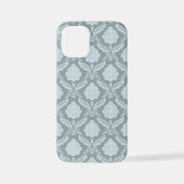 Rococo Damask Rpt Pattern Duck Egg Blue+Teal iPhone Hülle (Rückseite)
