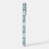 Rococo Damask Rpt Pattern Duck Egg Blue+Teal iPhone Hülle (Rechte Seite)