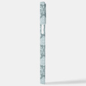Rococo Damask Rpt Pattern Duck Egg Blue+Teal iPhone Hülle (Rechte Seite)