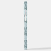Rococo Damask Rpt Pattern Duck Egg Blue+Teal iPhone Hülle (Linke Seite)