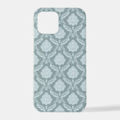Rococo Damask Rpt Pattern Duck Egg Blue+Teal iPhone Hülle (Rückseite)
