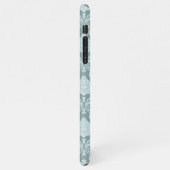 Rococo Damask Rpt Pattern Duck Egg Blue+Teal iPhone Hülle (Linke Seite)