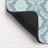 Rococo Damask Rpt Pattern Duck Egg Blue+Teal Mousepad (Ecke)