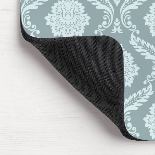 Rococo Damask Rpt Pattern Duck Egg Blue+Teal Mousepad (Ecke)