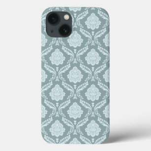 Rococo-Damask-Wiederholungsmuster Entengrüne+Türki Case-Mate iPhone Hülle