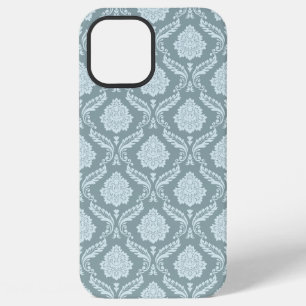 Rococo-Damask-Wiederholungsmuster Entengrüne+Türki iPhone 12 Pro Max Hülle