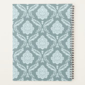 Rococo-Damaskenmuster Entenei-Blau+Türkis Planer (Rückseite)