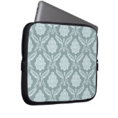 Rococo-Damaskmuster Entenei-Blau+Türkis Laptopschutzhülle (Vorne Rechts)