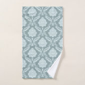 Rococo-Damaskmuster Enteneiblau+Türkis Badhandtuch Set (Handtuch)