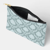 Rococo-Damaskmuster Entengrüne + Türkis Zubehörtasche (Offen)
