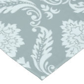 Rococo-Damaskmuster Entente-Ei Blau+Türkis Tischdecke (Schrägansicht)