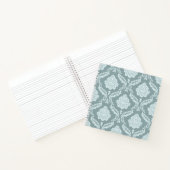 Rococo-Damaskmuster Ententenei Blau+Türkis Notizblock (Innenseite)
