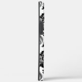 Rococo-Damaskmuster Grau Schwarz Weiß Case-Mate iPhone Hülle (Rückseite / Rechts)