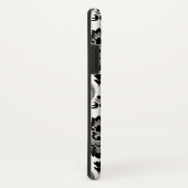 Rococo-Damaskmuster Grau Schwarz Weiß Case-Mate iPhone Hülle (Hinten/Rechts)