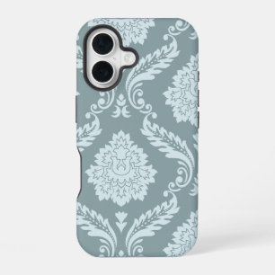 Rococo Damast Kunst I Entenei Blau+Türkis iPhone 16 Hülle