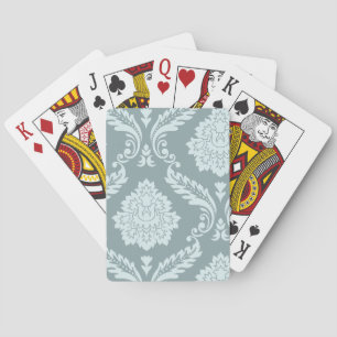Rococo Damast Kunst I Enteneibl Blau+Türkis Spielkarten