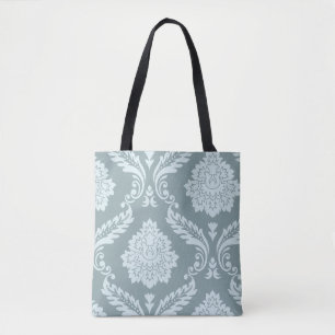 Rococo Damast Kunst I Enteneibl Blau+Türkis Tasche