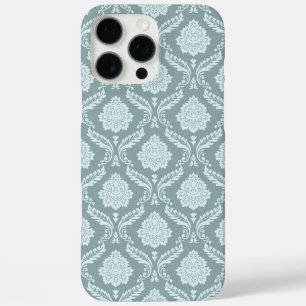 Rococo Damast-Wiederholungsmuster Entengrüne+Türki iPhone 16 Pro Max Hülle