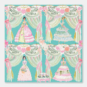 Rococo Drapery Ladies Pastel Marie Antoinette Tapete (Vorderseite)
