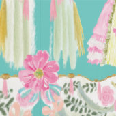 Rococo Drapery Ladies Pastel Marie Antoinette Tapete (Naht)