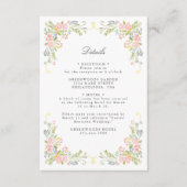 Rococo Garden Ornate Floral Wedding QR Details Begleitkarte (Vorderseite)