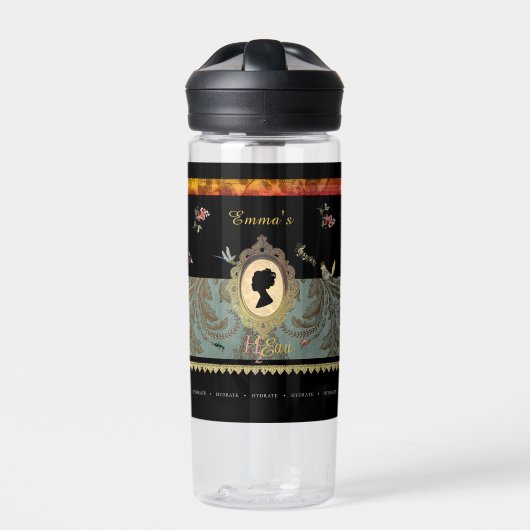 Rococo Garden Water Bottle Trinkflasche (Vorderseite)