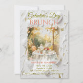 Rococo Garden Window Galentine Brunch Soft Florals Einladung (Vorderseite)
