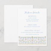 Rococo-Hochzeitsdetails Begleitkarte (Vorne/Hinten)