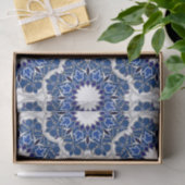 Rococo Indigo Schön Seidenpapier (Geschenk)