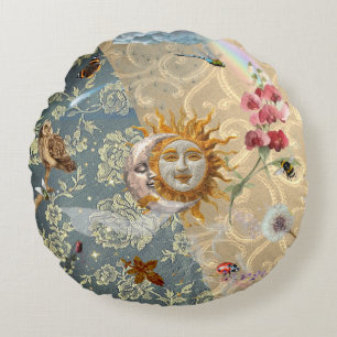 Rococo-Kosmogarten-Kissen Rundes Kissen