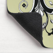 Rococo-Monogramm Buchstabe B Mousepad (Ecke)