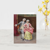 Rococo-Paar Karte (Gelbe Blume)