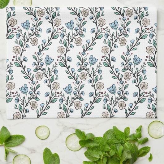 Rococo pattern geschirrtuch (Gefaltet)