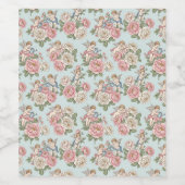 Rococo Revival Cherub Floral Toile Weinetikett (Einzelnes Label)