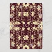 Rococo Revival Elegant Vintage Floral Wedding Einladung (Rückseite)