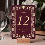 Rococo Revival Elegant Vintage Floral Wedding Einladung<br><div class="desc">If you love timeless style, bring a touch of romance to your big day and step into a world of vintage romance with these Rococo Revival floral wedding table number cards. The design is detailed with vintage blooms and ornate patterns that hint at timeless beauty and charm. With the intricate...</div>