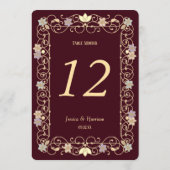 Rococo Revival Elegant Vintage Floral Wedding Einladung (Rückseite)