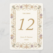 Rococo Revival Elegant Vintage Floral Wedding Einladung (Vorderseite)