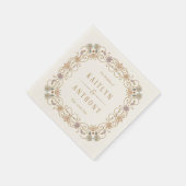 Rococo Revival Elegant Vintage Floral Wedding Serviette (Ecke)