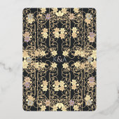 Rococo Revival Elegant Vintage Save The Date Folieneinladung (Rückseite)