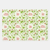 Rococo Revival Wild Strawberry & Clover Custom Geschenkpapier Set (Vorderseite 3)