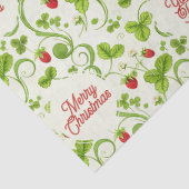 Rococo Revival Wild Strawberry & Clover Custom Seidenpapier (Detail)