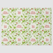 Rococo Revival Wild Strawberry & Clover Custom Seidenpapier (Vorderseite)