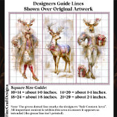 Rococo Rudolf & Festive Reindeer EQ3L Decoupage Seidenpapier