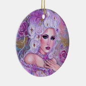 Rococo valentine fantasy art by Renee Lavoie Keramik Ornament (Rechts)