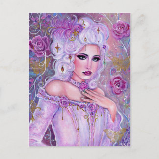 Rococo valentine fantasy art by Renee Lavoie Postkarte