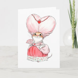 Rococo-Valentinsgrußmaus-Karte Karte
