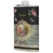 Rococo-Zauber-Garten-Flasche Flachmann (Links)