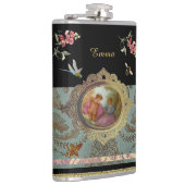 Rococo-Zauber-Garten-Flasche Flachmann (Rechts)