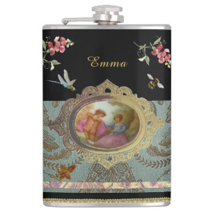 Rococo-Zauber-Garten-Flasche Flachmann